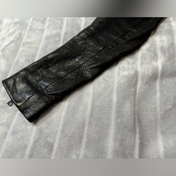 J Brand Black Lambs Leather Jacket Women’s Size XS - Picture 4 of 10